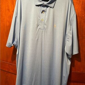 Men's Light Blue Polo Shirt with Subtle Logo